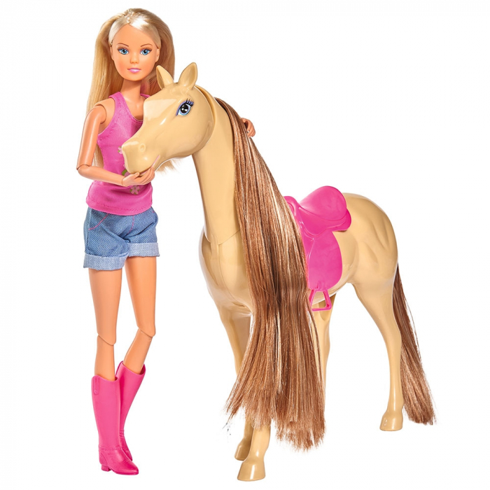 Papusa Simba Steffi Love, Lovely Horse 29 cm cu cal si accesorii [5]