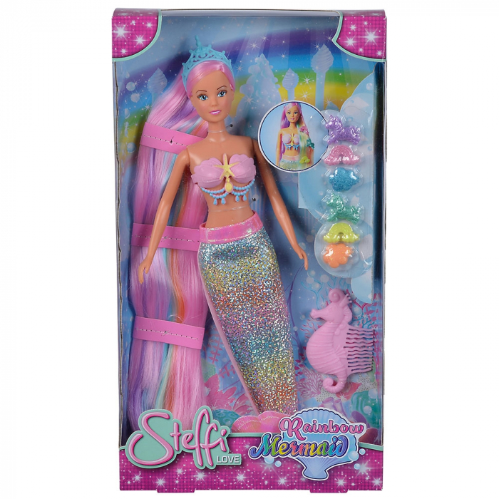 Papusa Simba Steffi Love Rainbow Mermaid 29 cm cu accesorii [7]