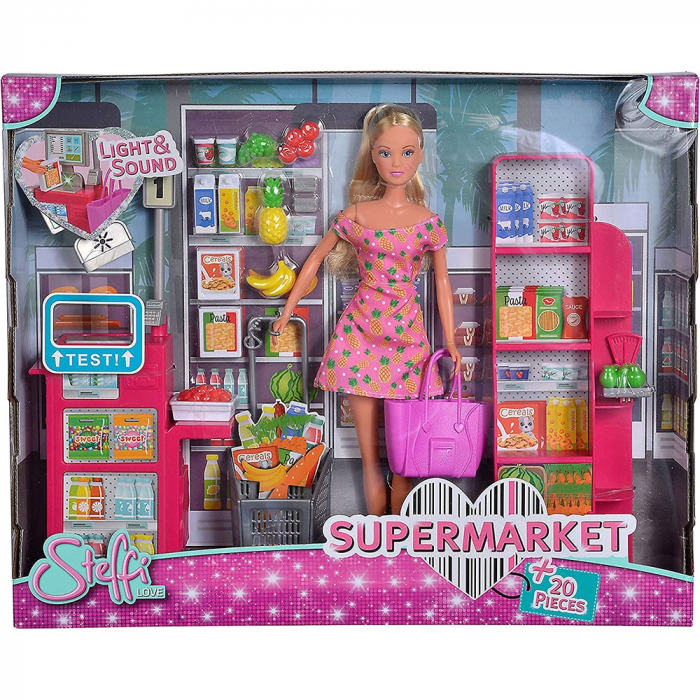 Papusa Simba Steffi Love Supermarket 29 cm cu accesorii [8]