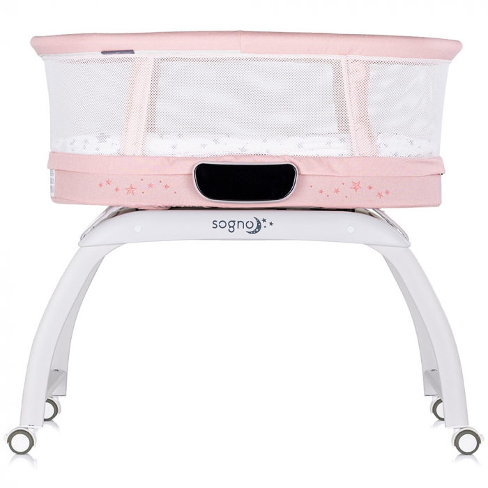 Patut cu leganare si cantar integrat Chipolino Sogno 2 in 1 pink [2]