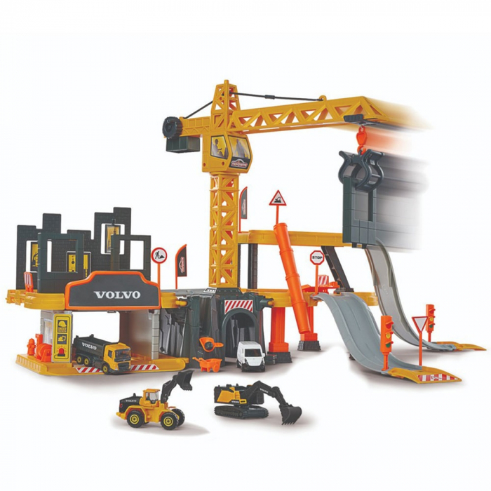 Pista de masini Majorette Creatix Construction cu 5 masinute Volvo [3]