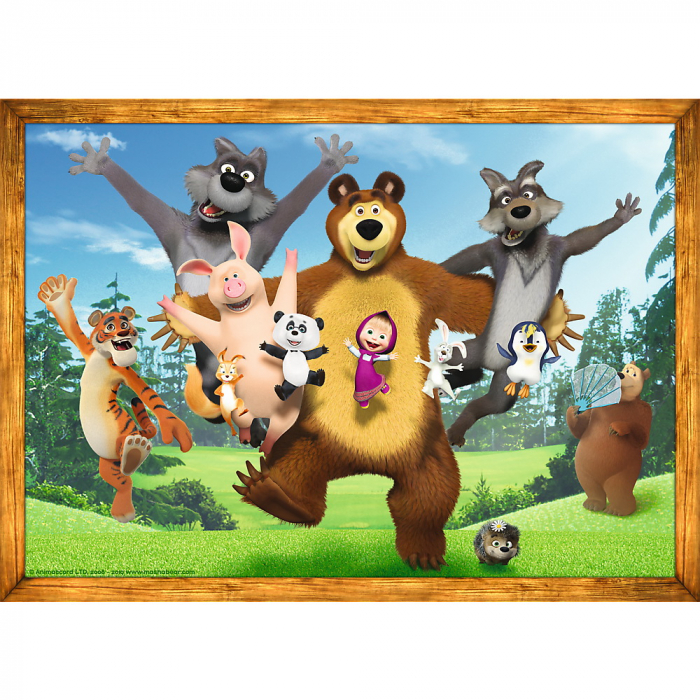 Puzzle 4 in 1 Masha si Ursul in padure [4]