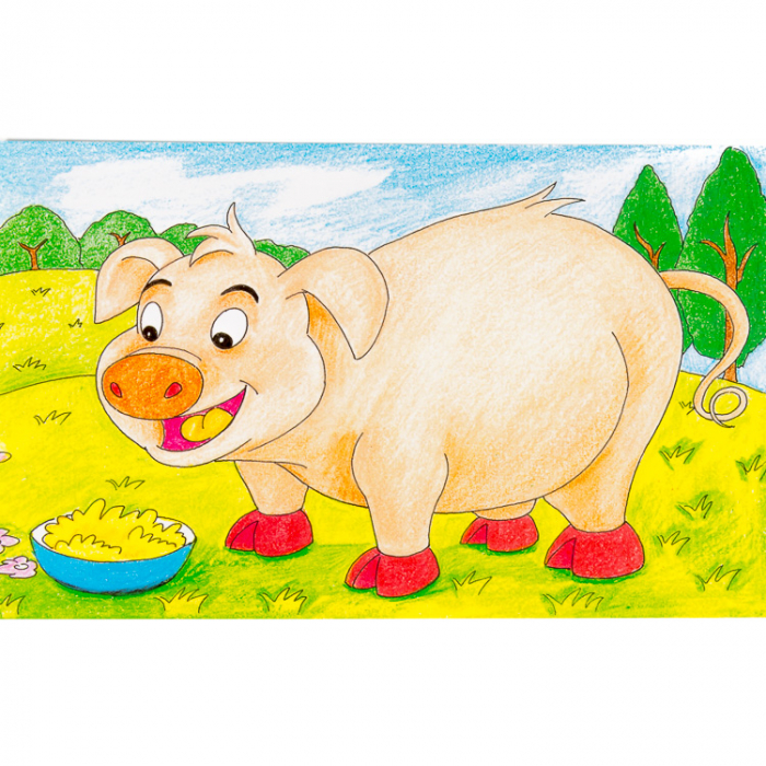 Puzzle cuburi din lemn 15 piese cu animale domestice [8]