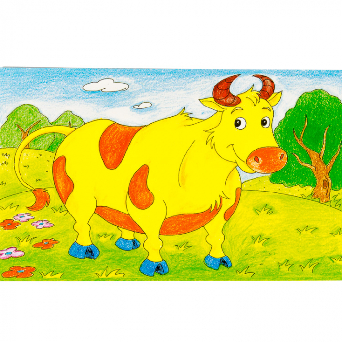 Puzzle cuburi din lemn 15 piese cu animale domestice [6]