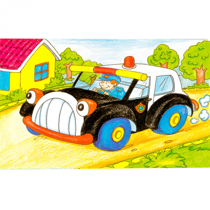 Puzzle cuburi din lemn 15 piese cu vehicule [5]