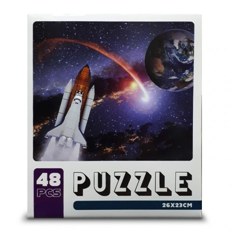 Puzzle din carton 48 piese cu nava spatiala [2]