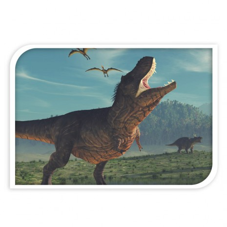 Puzzle din carton 48 piese cu dinosaur - T-Rex [3]