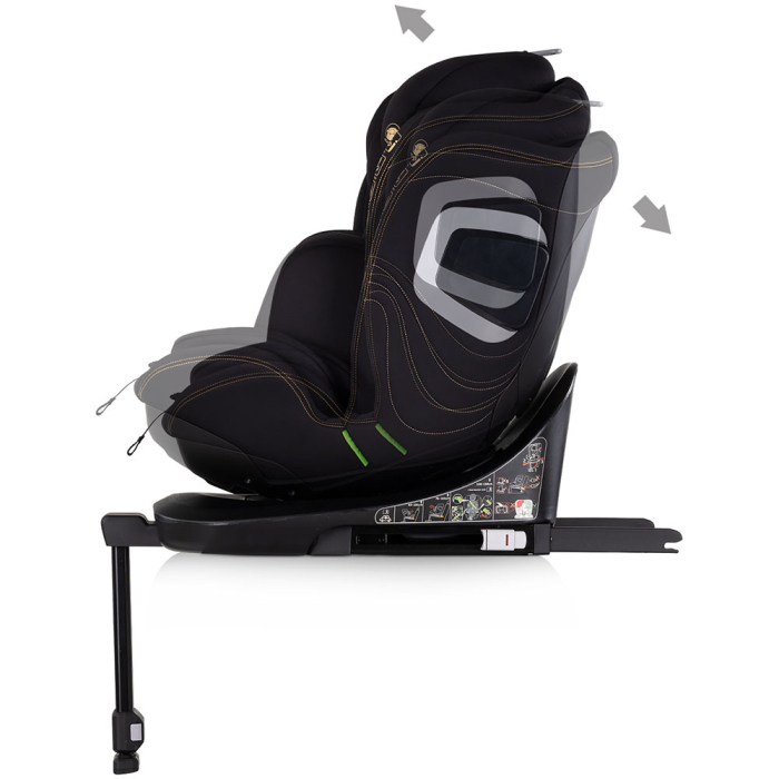 Scaun auto Chipolino Clima Air I-Size 40-150 cm cu sistem Isofix si sezut rotativ blackberry [5]