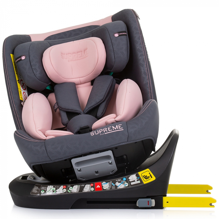 Scaun auto Chipolino Supreme I-Size 40-150 cm cu sistem Isofix flamingo [6]