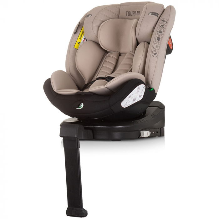 Scaun auto Chipolino Tourino I-Size 40-150 cm macadamia cu sistem Isofix [2]