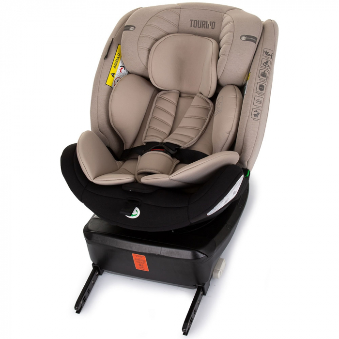 Scaun auto Chipolino Tourino I-Size 40-150 cm macadamia cu sistem Isofix [10]