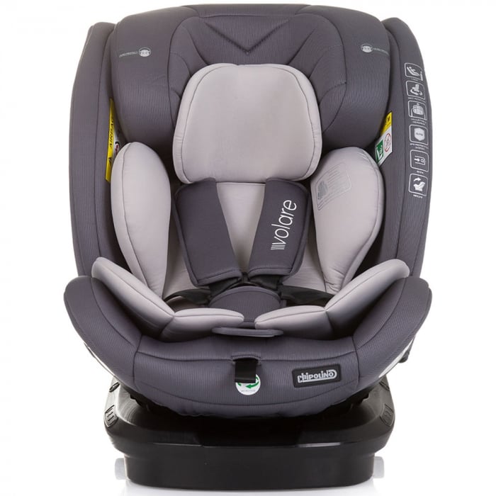 Scaun auto Chipolino Volare I-Size 40-150 cm granite cu sistem Isofix [2]