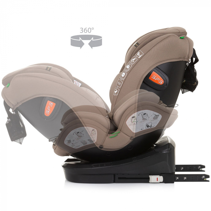 Scaun auto Chipolino Volare I-Size 40-150 cm macadamia cu sistem Isofix [7]
