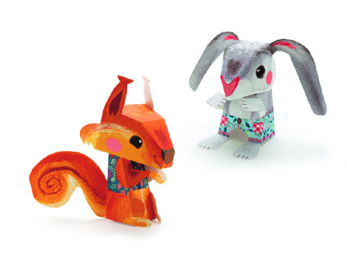 Set DIY creaza animale din hartie Djeco [2]