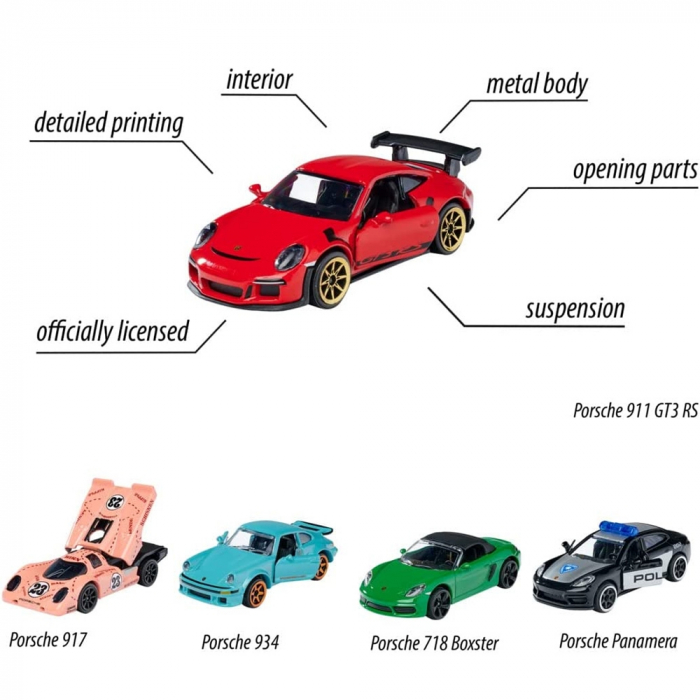 Set Majorette 5 masinute Porsche Premium Cars [3]