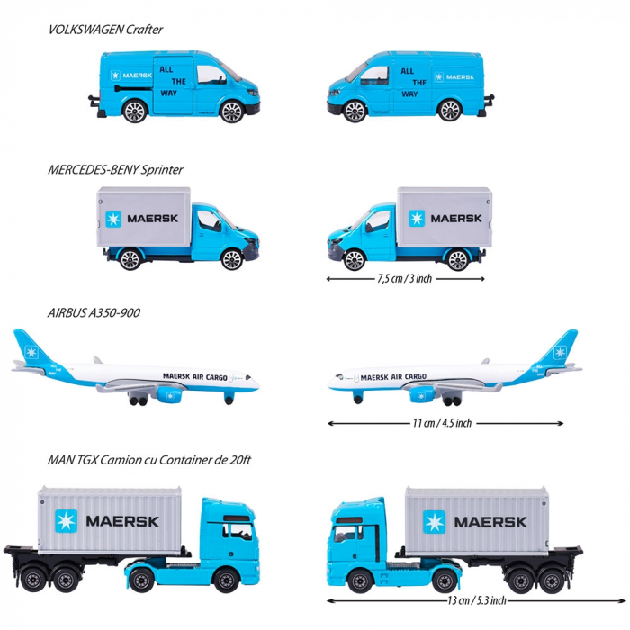 Set Majorette MAERSK Logistic cu 4 vehicule [3]