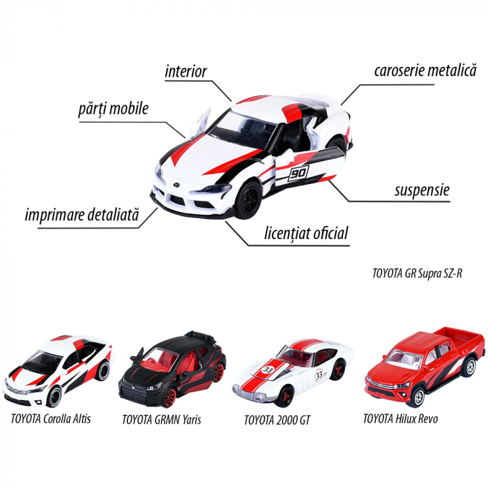 Set Majorette Toyota Racing cu 5 masinute [4]