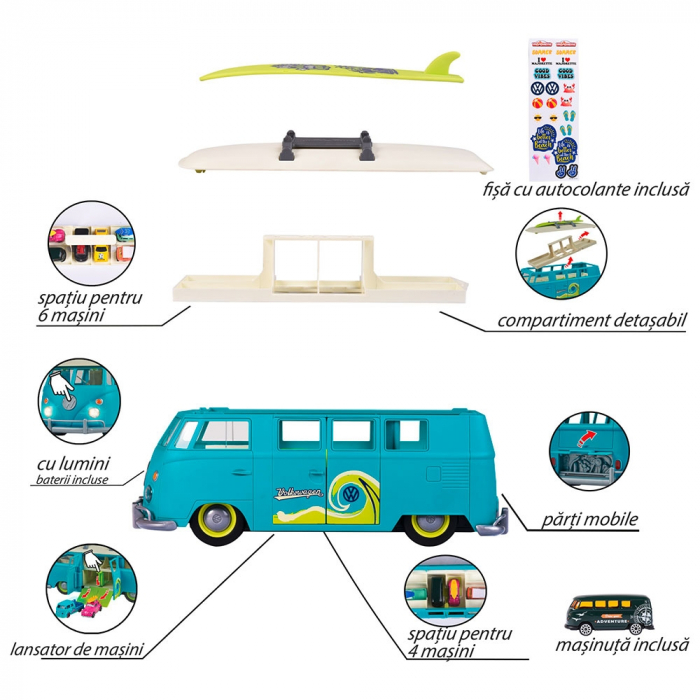 Set Majorette VW The Originals T1 Carry Case cu 2 vehicule [4]