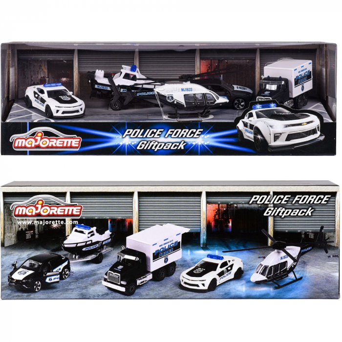 Set masinute Majorette Police Force cu 5 vehicule de interventie [7]