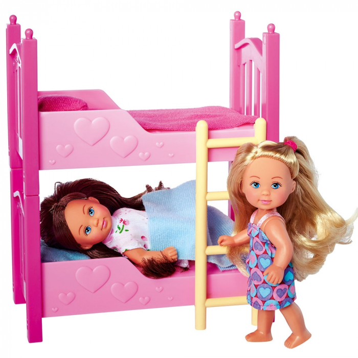 Set Simba Evi Love 2 Floor Bed cu 2 papusi 12 cm si pat supraetajat [2]