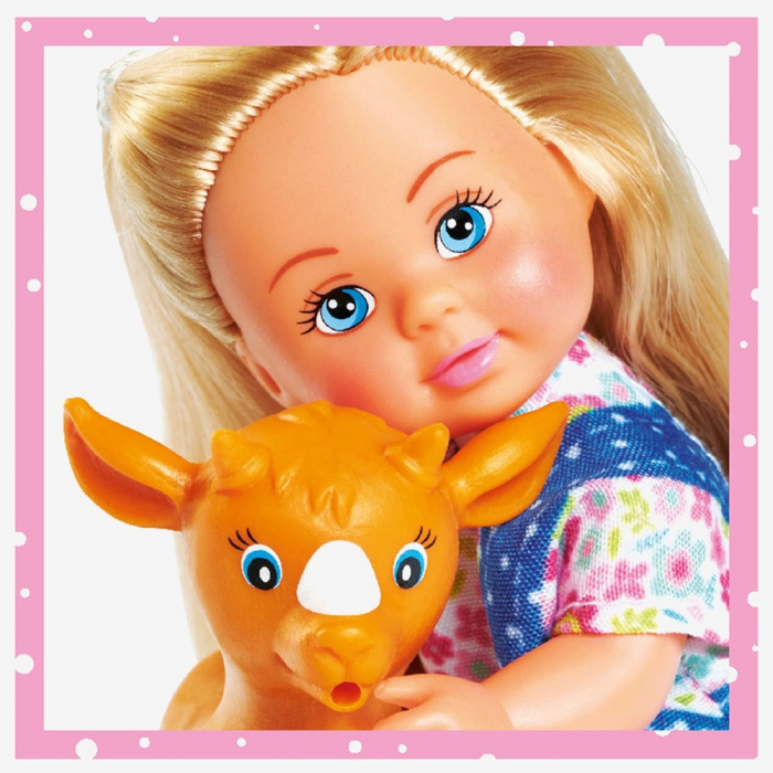 Set Simba Papusa Evi Love 12 cm, tractor cu remorca si accesorii [2]