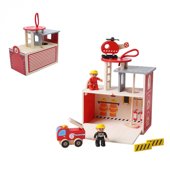 Statie pompieri din lemn [2]