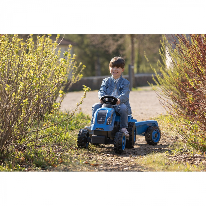 Tractor cu pedale si remorca Smoby Farmer XL albastru [9]