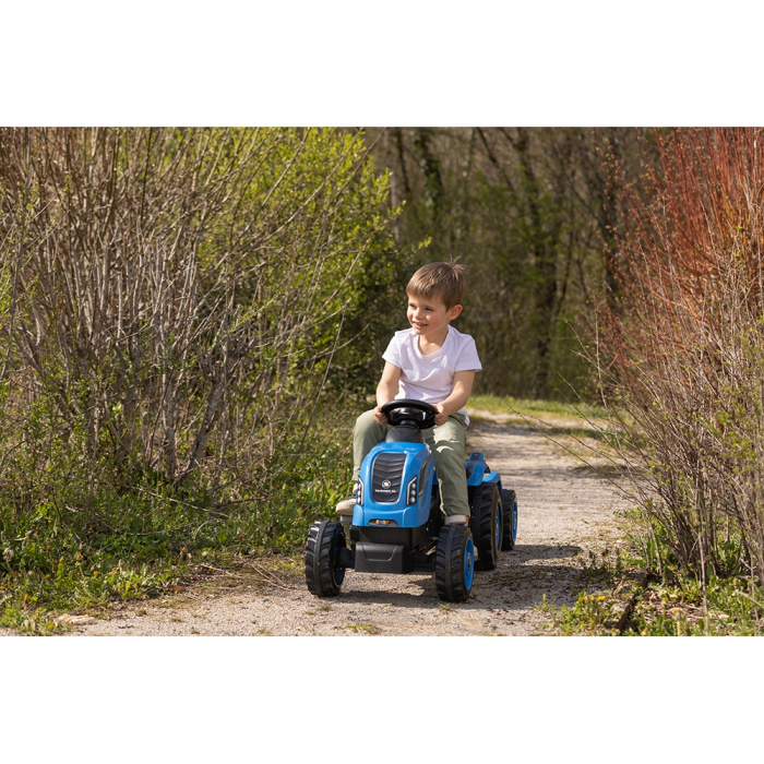 Tractor cu pedale si remorca Smoby Farmer XL albastru [5]