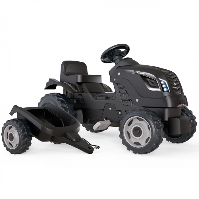 Tractor cu pedale si remorca Smoby Farmer XL negru [2]