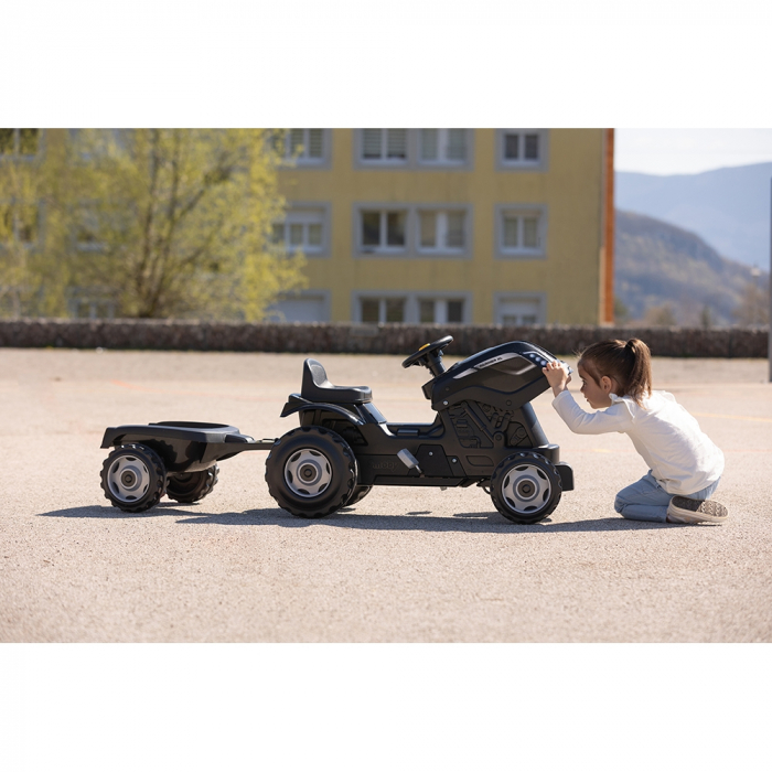 Tractor cu pedale si remorca Smoby Farmer XL negru [10]
