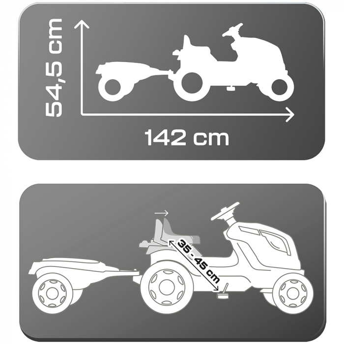 Tractor cu pedale si remorca Smoby Farmer XL verde [3]