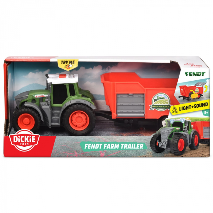 Tractor Dickie Toys Fendt Farm cu remorca [12]