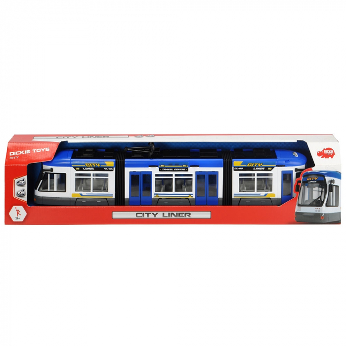 Tramvai Dickie Toys City Liner albastru [2]