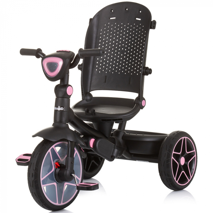 Tricicleta cu copertina si sezut reversibil Chipolino Derby flamingo [8]