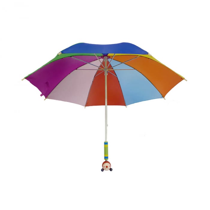 Umbrela pentru copii cu maner din lemn cu buburuza [1]