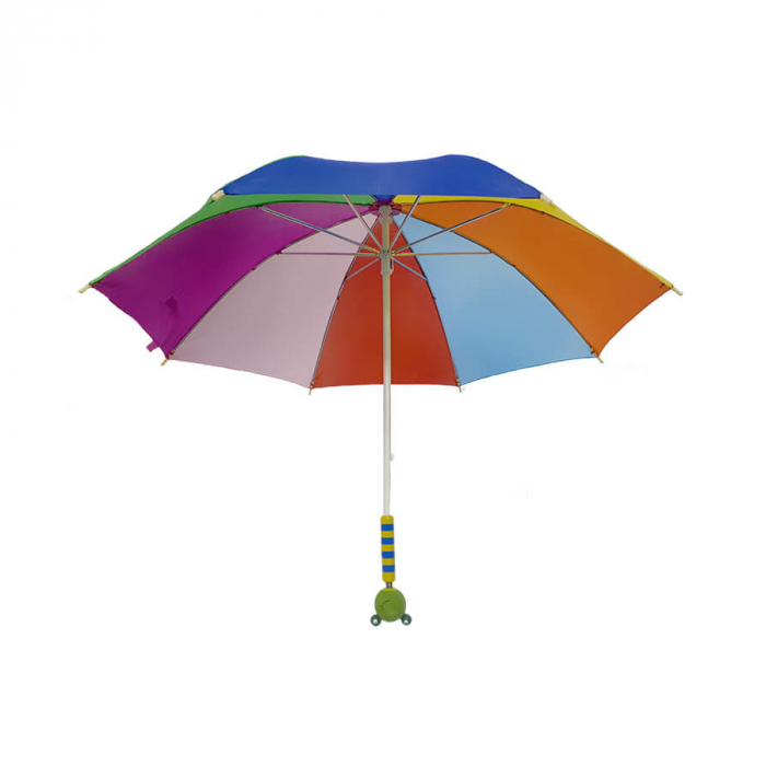 Umbrela pentru copii cu maner din lemn cu broscuta [1]
