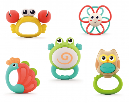 Set 5 jucarii pentu dentitie in cutie Orchestra animalelor [0]
