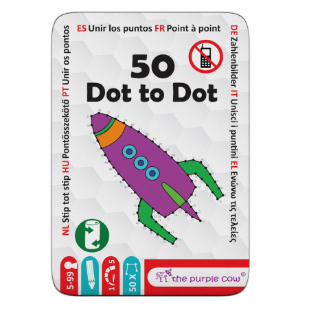 JUCĂRII EDUCATIVE - Joc educativ 50 de imagini punct cu punct Dot to dot, Purple Cow