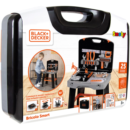 Atelier Smoby Black & Decker Bricolo Smart Workbench cu 33 accesorii [6]