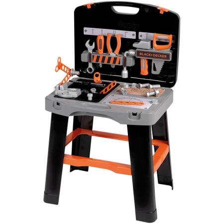 JOCURI DE ROL - Atelier Smoby Black & Decker Bricolo Smart Workbench cu 33 accesorii