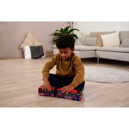 Autobuz Dickie Toys Volvo City Bus 40 cm rosu [9]