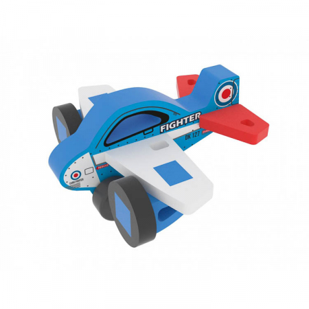 VEHICULE - Avion modular - fighter albastru - alb