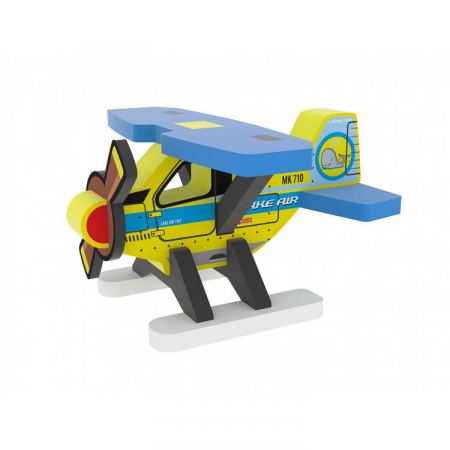 Avion modular - hidroplan albastru-galben [0]