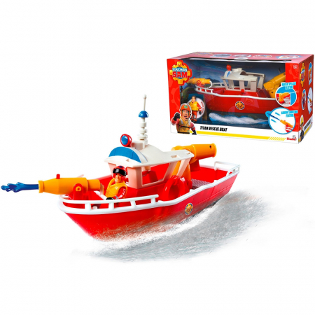 Barca Simba Fireman Sam Titan Fireboat 32 cm cu figurina si accesorii [16]