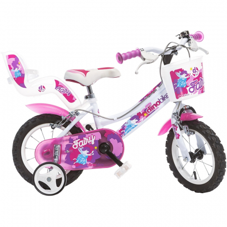 Bicicleta copii Dino Bikes 12' Fairy alb si roz [0]