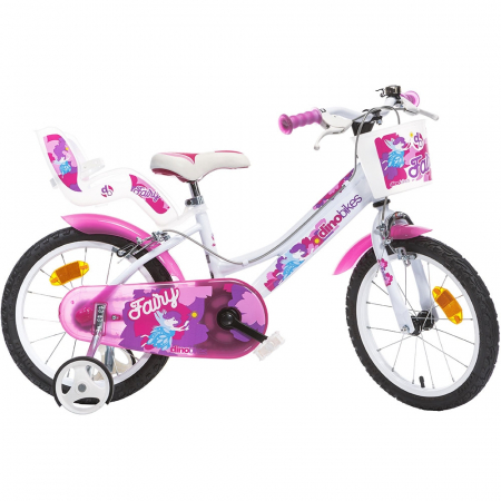 Bicicleta copii Dino Bikes 16' Fairy alb si roz [0]