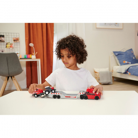 Camion Dickie Toys Massey Ferguson Micro Farm Truck 32 cm cu tractor si presa de balotat [9]