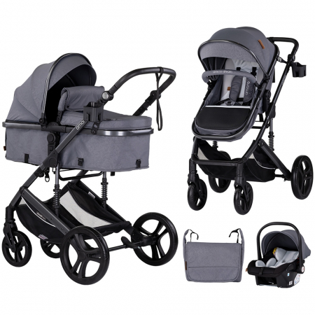 CĂRUCIOARE 3 IN 1 - Carucior Chipolino Amore 3 in 1 cloud grey