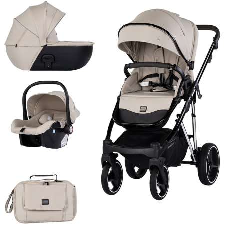 CĂRUCIOARE COPII - Carucior Chipolino Imperium 3 in 1 cashmere