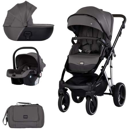 CĂRUCIOARE COPII - Carucior Chipolino Imperium 3 in 1 charcoal